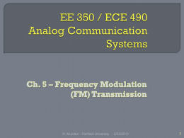 EE 350 / ECE 490Analog Communication Systems