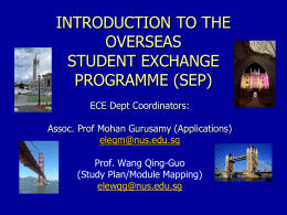 STUDENT EXCHANGE PROGRAMME 2005-2006