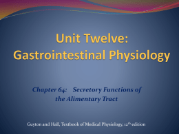 Unit One: Introduction to Physiology: The Cell and General