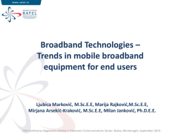 Broadband Technologies – Trends in mobile broadband