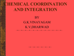 CHEMICAL COORDINATION AND INTEGRATION
