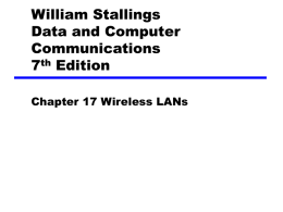 Chapter 17 Wireless LANs - National Chi Nan University