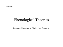 Phonological Theories - uni