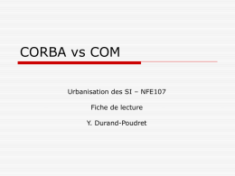 CORBA vs COM/DCOM - Site des Pages Perso du LIG