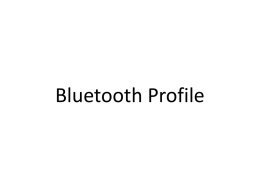 Bluetooth Profile - Tunghai University