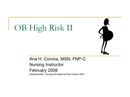 OB High Risk II - Dr. NurseAna's Nursing Reviews