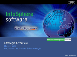 InfoSphere Portfolio Overview - IBM