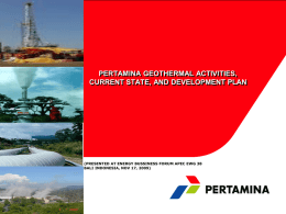 pertamina geothermal activities, current state, and