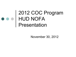 2005 HUD NOFA Renewal Application Technical Assistance
