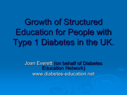 Intensive Management of Type 1 diabetes – more than just