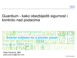 IBM InfoSphere Guardium - RECRO
