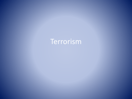 Terrorism - Pennsylvania State University