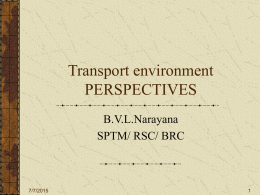 Transport environment PERSPECTIVES