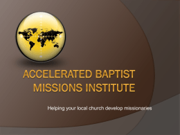 Accelerated Baptist Missions Institute
