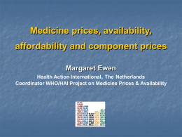 Medicine price survey in