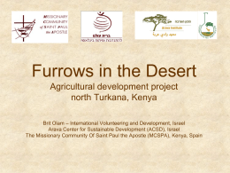 Furrows in the Desert Agricultural development project