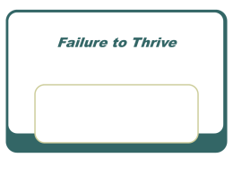Failure to Thrive Causes