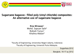 Poly (vinyl chloride), Sugarcane Bagasse, and Their