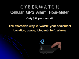 C Y B E R W A T C H Cellular GPS Alarm Hour