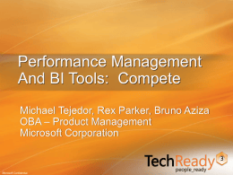 Performance Management And BI Tools: Compete