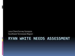Ryan White Needs Assessment