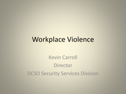 Workplace Violence - American Society of Safety Engineers