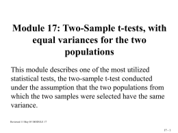 Two-sample t-test - Florida International University