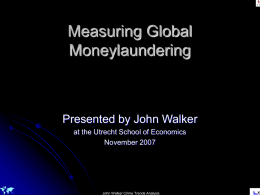 Measuring Global Moneylaundering