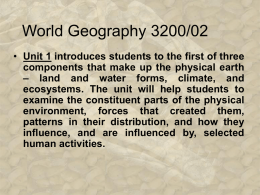 World Geography 3200/02