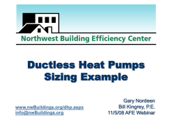 Ductless Heat Pumps - Northwest Building Efficiency Center