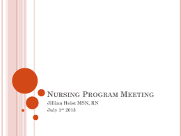 Nursing Program Meeting