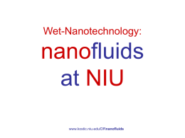 Wet-Nanotechnology nanoFLUIDS