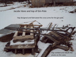 Jacobs Vane and top of GinPole