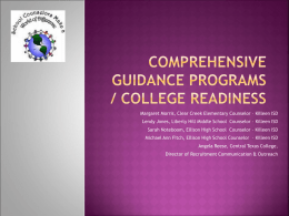 Comprehensive Guidance Programs / College Readiness