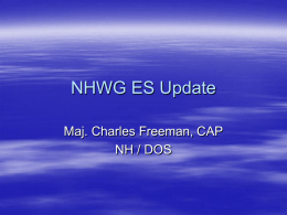 NHWG ES Update - New Hampshire Wing, Civil Air Patrol