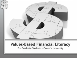 Values-Based Financial Literacy