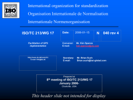 Technical Product Specification (TPS)