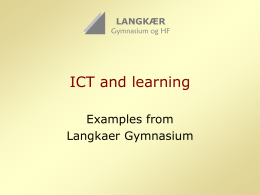 ICT and learning - ELFE > Frontpage