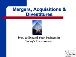 Mergers & Acquisitions - Silver Fox Advisors
