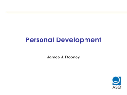 Personal Development Road Map