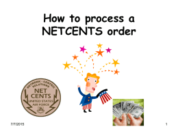 How to process a NETCENTS order