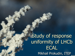 Study of response uniformity of LHCb ECAL