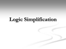 Boolean Algebra & Logic Simplification