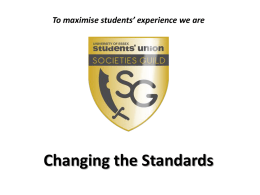 Changing the Standards