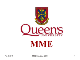 Welcome Department of Mechanical and Materials Engineering
