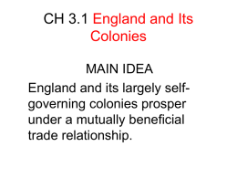 CH31 England and Its Colonies - Alliance College