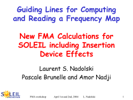 Guiding lines for computing and reading a Frequency map