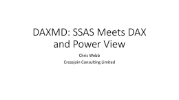 DAXMD: SSAS Meets DAX and Power View
