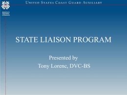 STATE LIAISON PROGRAM - US Coast Guard Auxiliary