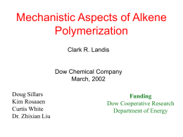 Mechanistic Aspects of Alkene Polymerization